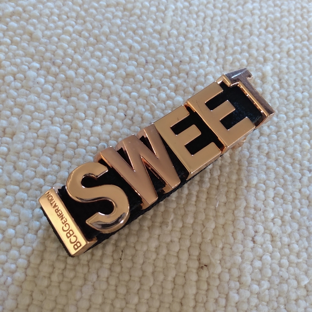 BCBGeneration Rose Gold Black Sweet Heart Bracelet